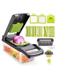 16-in-1 Multi-Functional Vegetable Chopper, Dicer & Slicer with Storage Container