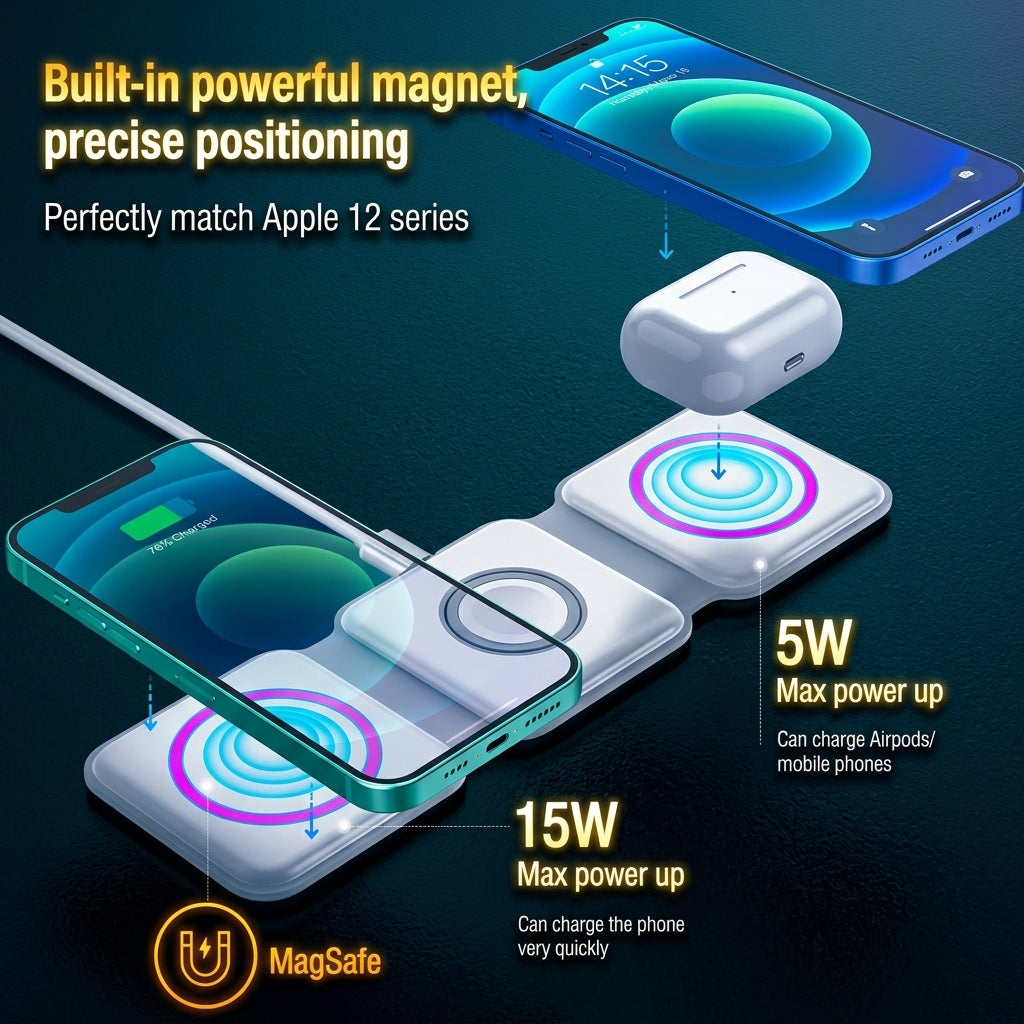 3-in-1 Fast Wireless Charger