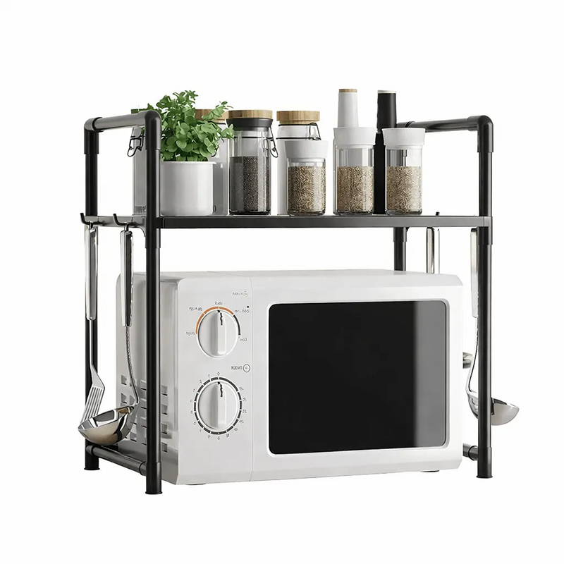 Microwave Oven Storage Rack 2-Tier Kitchen Organizer