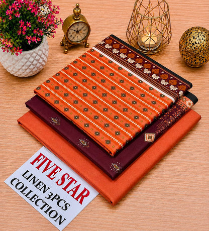 FIVE Star Orginal LINEN 3pc collection& SUBEEN ORGINAL LINEN 3PC