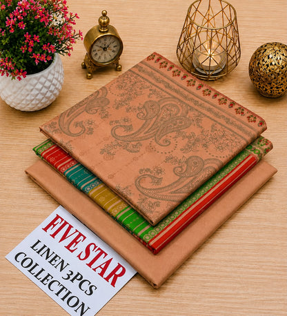 FIVE Star Orginal LINEN 3pc collection& SUBEEN ORGINAL LINEN 3PC