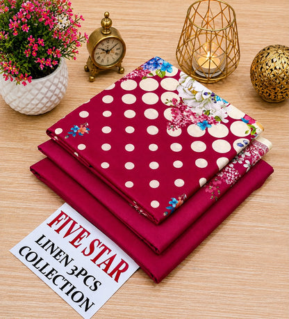 FIVE Star Orginal LINEN 3pc collection& SUBEEN ORGINAL LINEN 3PC