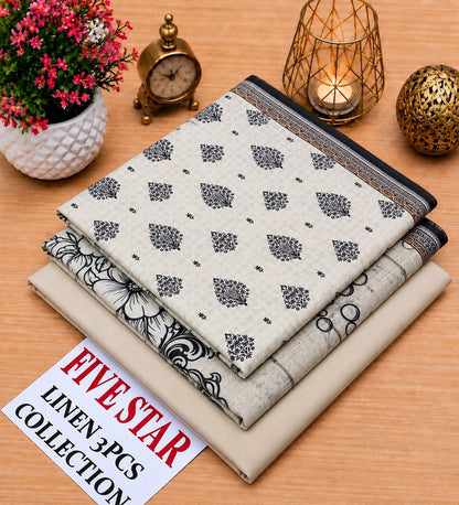 FIVE Star Orginal LINEN 3pc collection& SUBEEN ORGINAL LINEN 3PC
