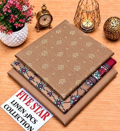 FIVE Star Orginal LINEN 3pc collection& SUBEEN ORGINAL LINEN 3PC