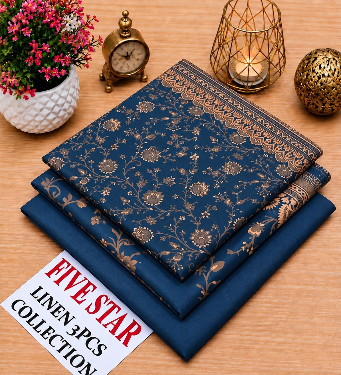 FIVE Star Orginal LINEN 3pc collection& SUBEEN ORGINAL LINEN 3PC