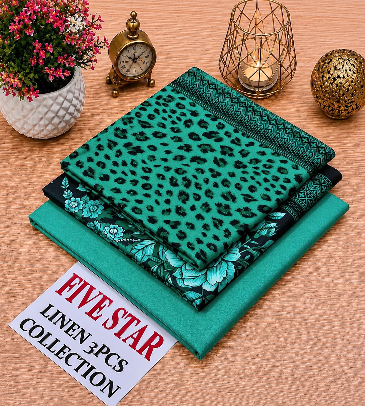 FIVE Star Orginal LINEN 3pc collection& SUBEEN ORGINAL LINEN 3PC