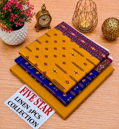 FIVE Star Orginal LINEN 3pc collection& SUBEEN ORGINAL LINEN 3PC
