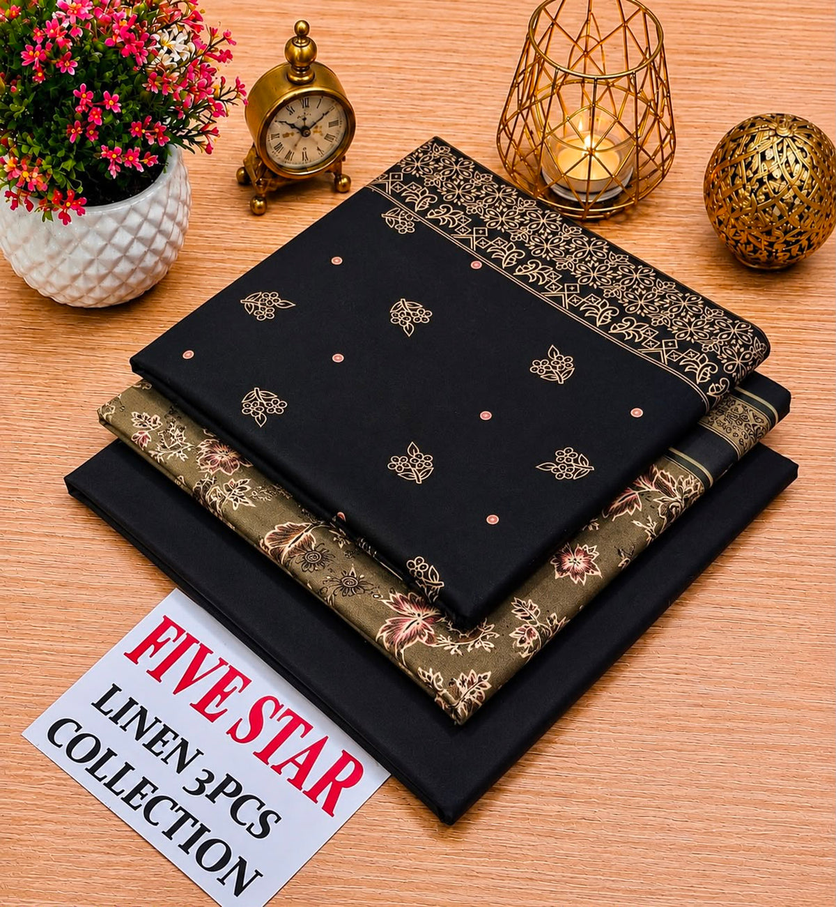 FIVE Star Orginal LINEN 3pc collection& SUBEEN ORGINAL LINEN 3PC