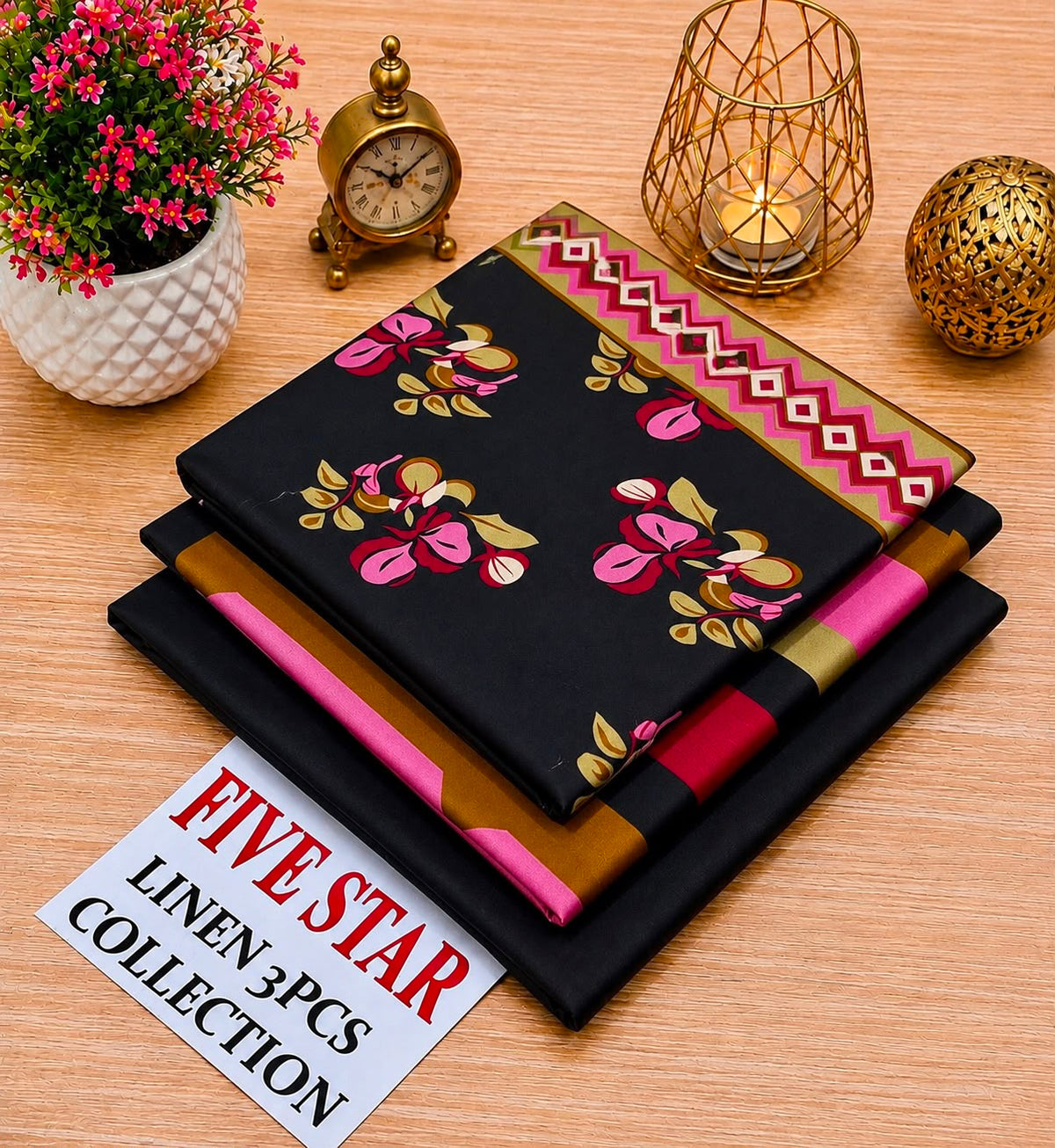 FIVE Star Orginal LINEN 3pc collection& SUBEEN ORGINAL LINEN 3PC