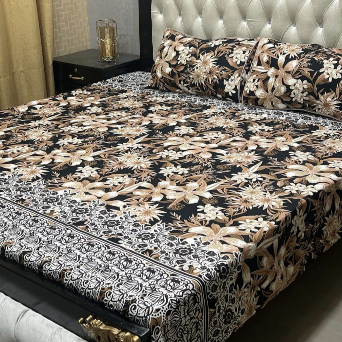 3D-Crystal cotton Bedsheets