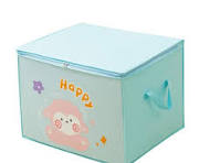 Cute Foldable Storage Box with Lid – Large Capacity Clothes & Toy Organizer
