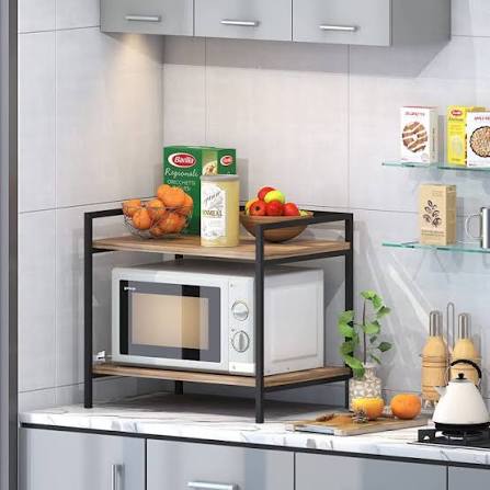 Microwave Oven Storage Rack 2-Tier Kitchen Organizer