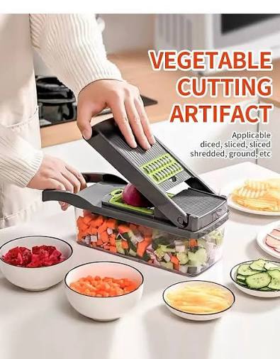 16-in-1 Multi-Functional Vegetable Chopper, Dicer & Slicer with Storage Container