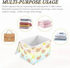 Cute Bear Folding Storage Box with Lid – Space-Saving Home Organizer